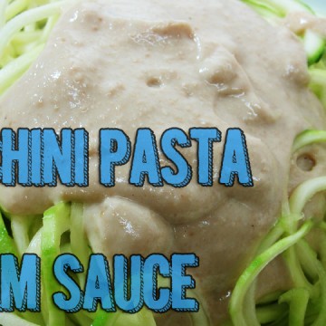 Zucchini Pasta with Cream Sauce