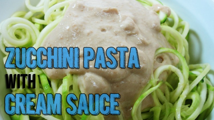 Zucchini Pasta with Cream Sauce
